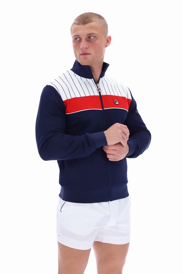 Blue Fila Eccellente Men Track Top | 5307EHLDB