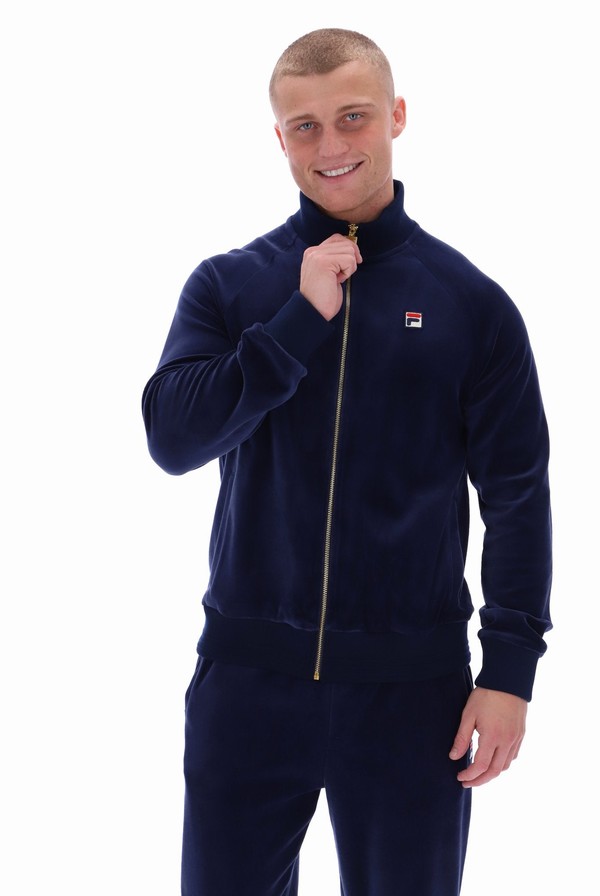 Blue Fila Eddie Men Track Top | 9450LIKDW