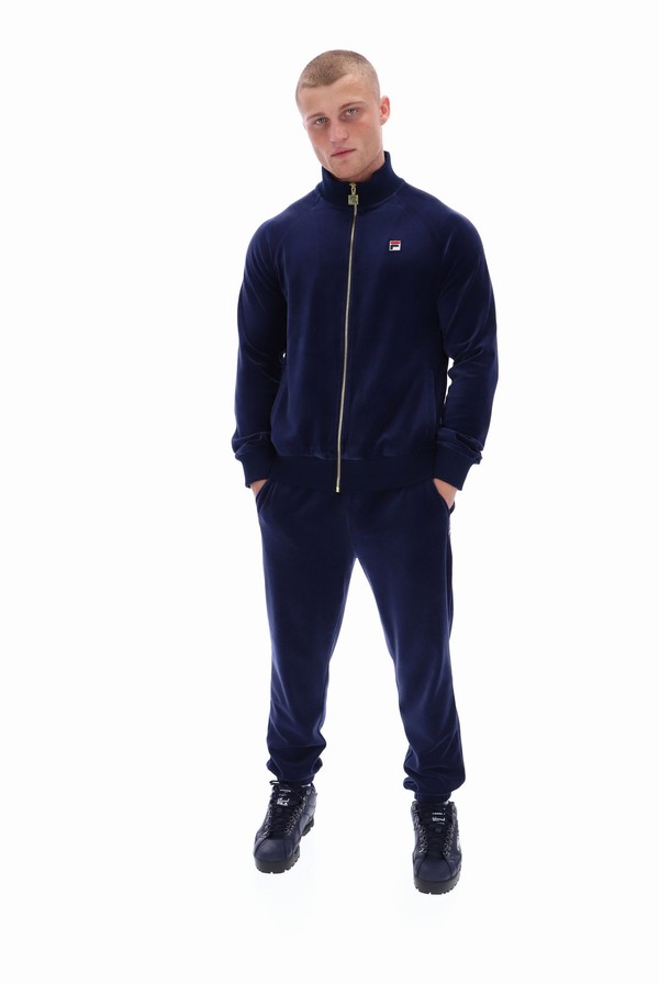 Blue Fila Eddie Men Track Top | 9450LIKDW