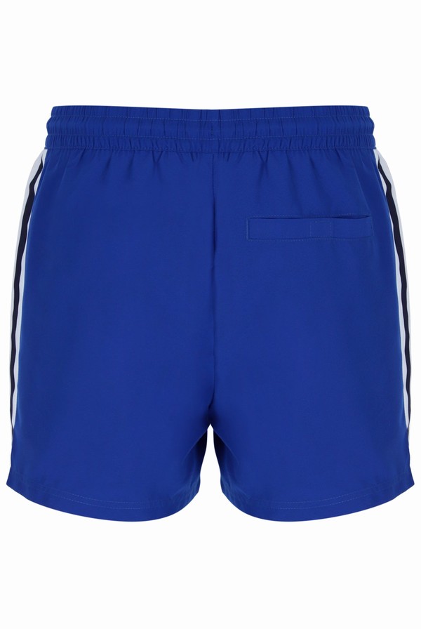 Blue Fila Harold Stripe Print Panel Men Shorts | 9526AGEYL