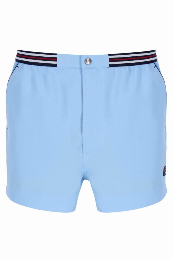 Blue Fila Hightide 4 Terry Pocket Stripe Men Shorts | 3172WMIBR