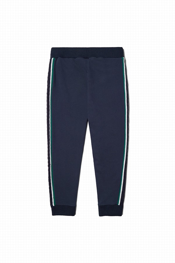 Blue Fila Knitted Cuffed Men Sweatpants | 4935LQIWR