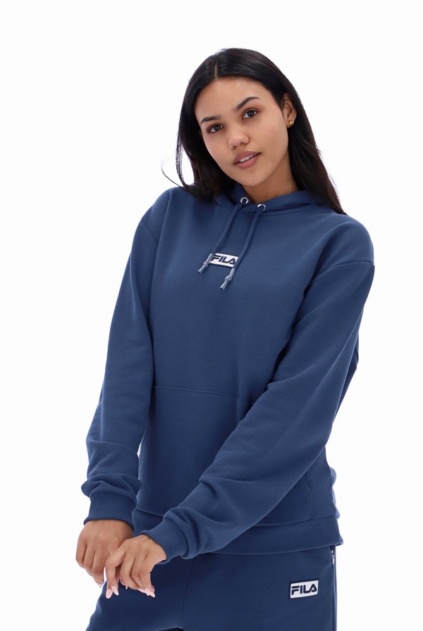 Blue Fila Lance Men Hoodie | 0174WZMSD