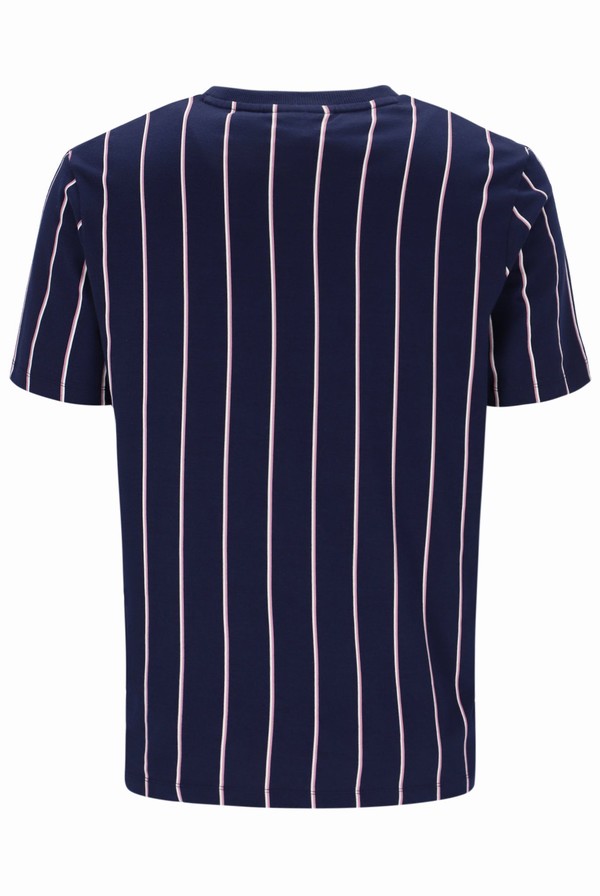 Blue Fila Lee Pin Striped Men T-shirts | 6942PIWQN