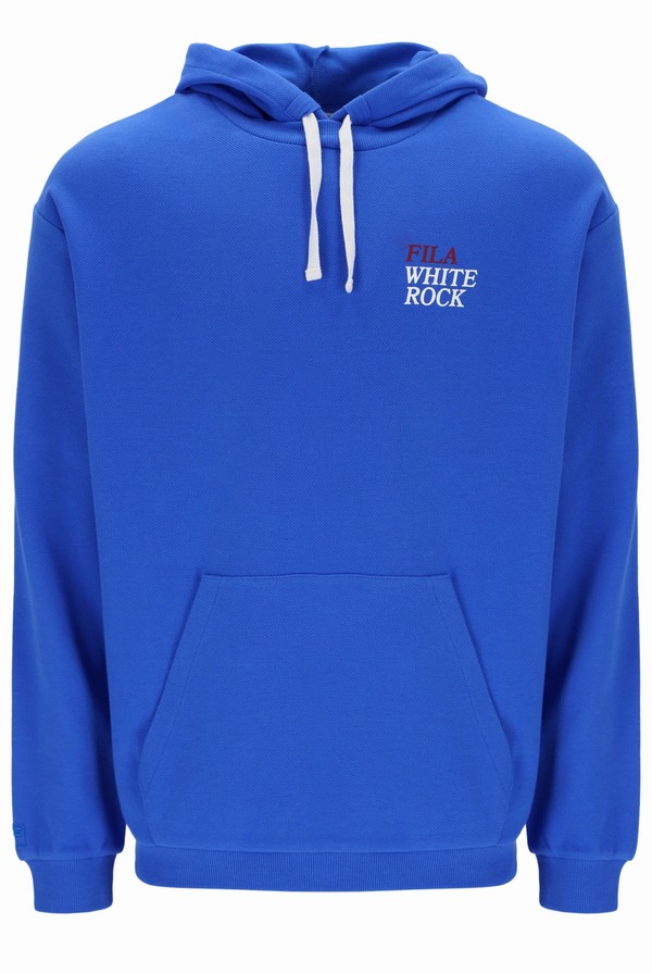 Blue Fila Liam Crew Men Hoodie | 9765JXCNE