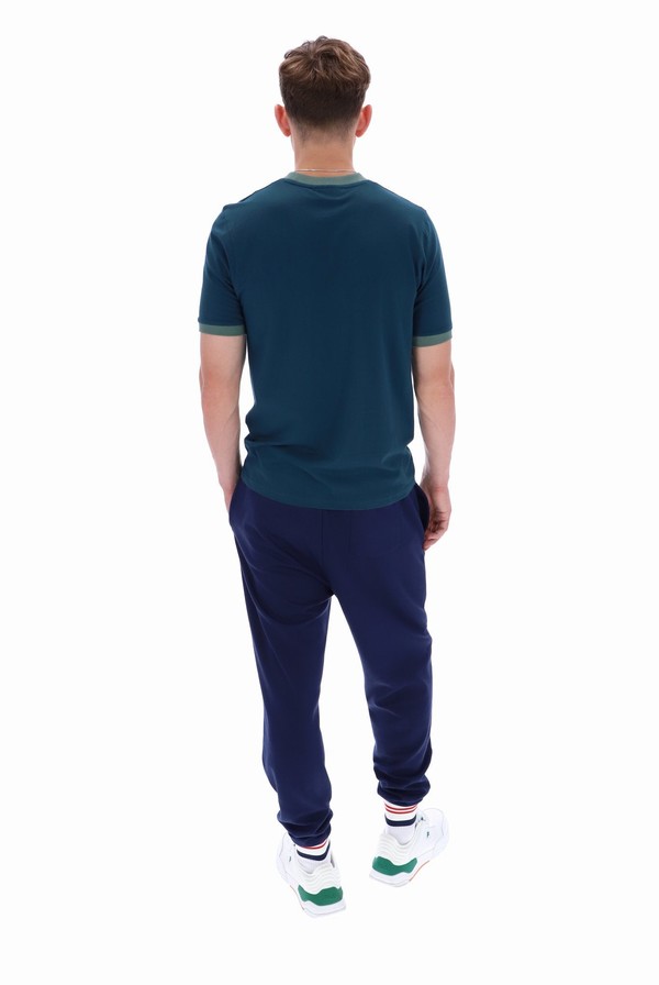 Blue Fila Marconi Essential Ringer Men T-shirts | 0752OCPSA