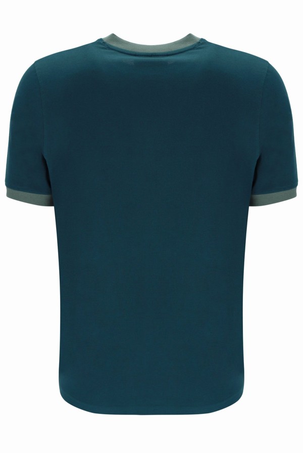 Blue Fila Marconi Essential Ringer Men T-shirts | 0752OCPSA