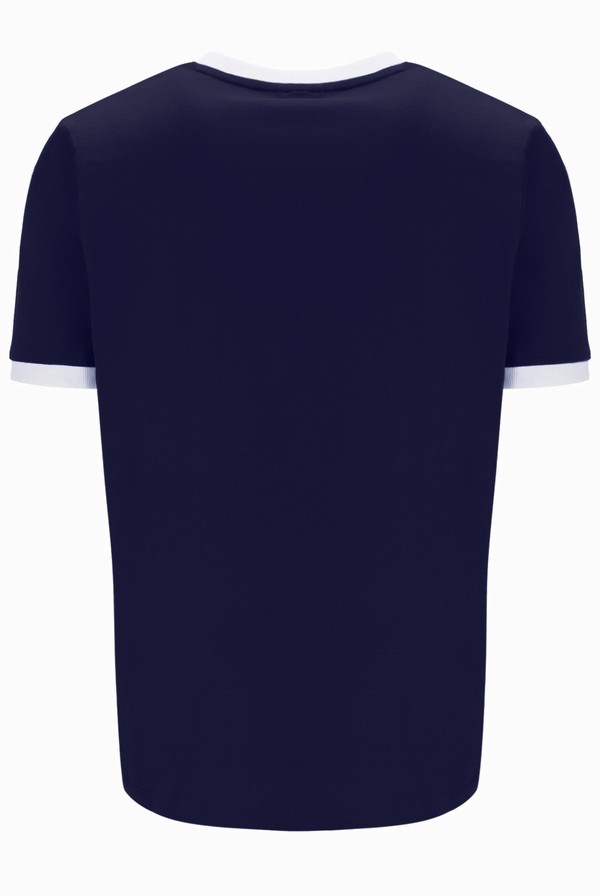 Blue Fila Marconi Essential Ringer Men T-shirts | 1297MODBE