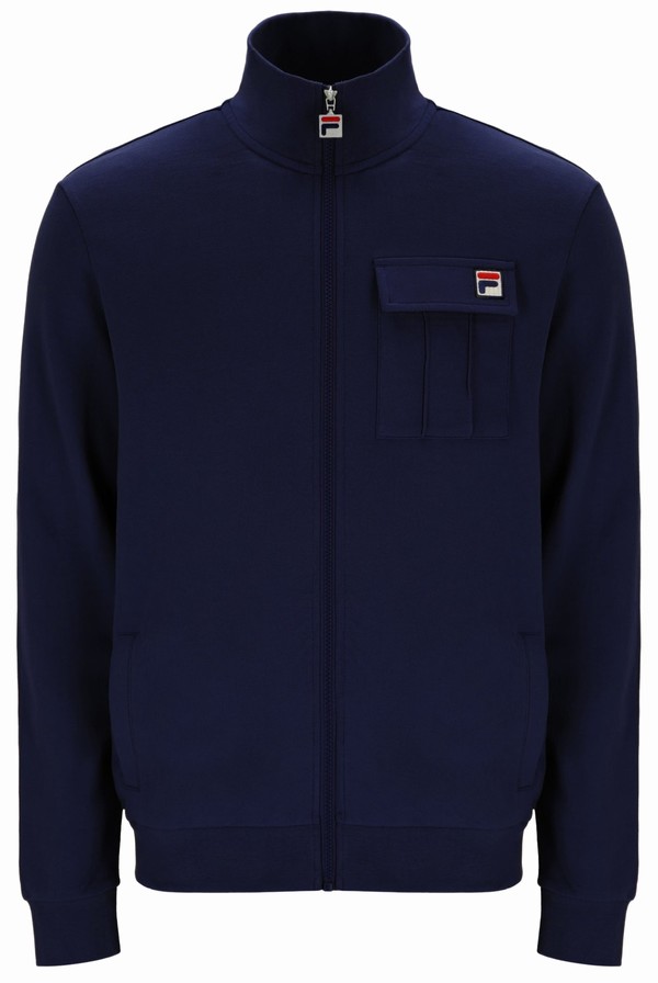 Blue Fila Micah Cargo Pocket Men Track Top | 9534ZXNGV