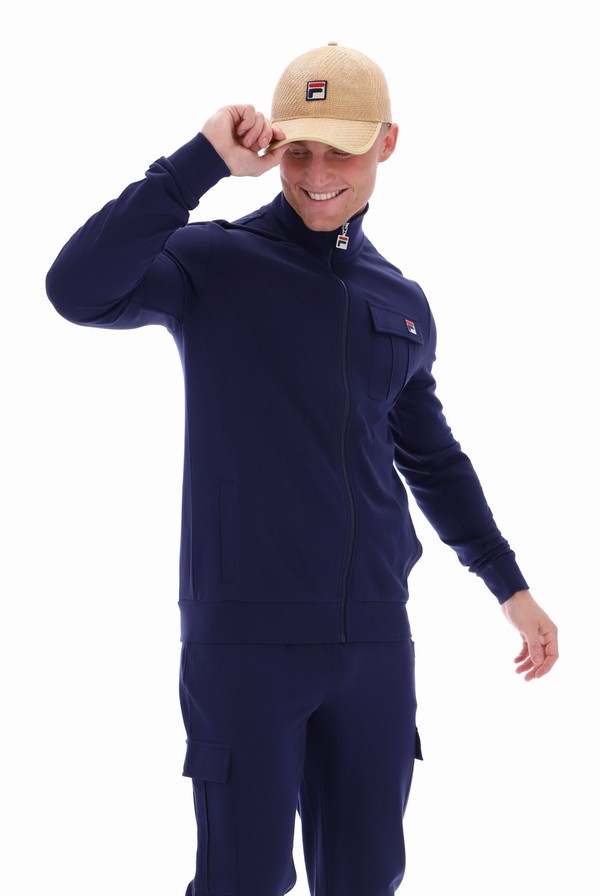 Blue Fila Micah Cargo Pocket Men Tracksuits | 5483DNFIY