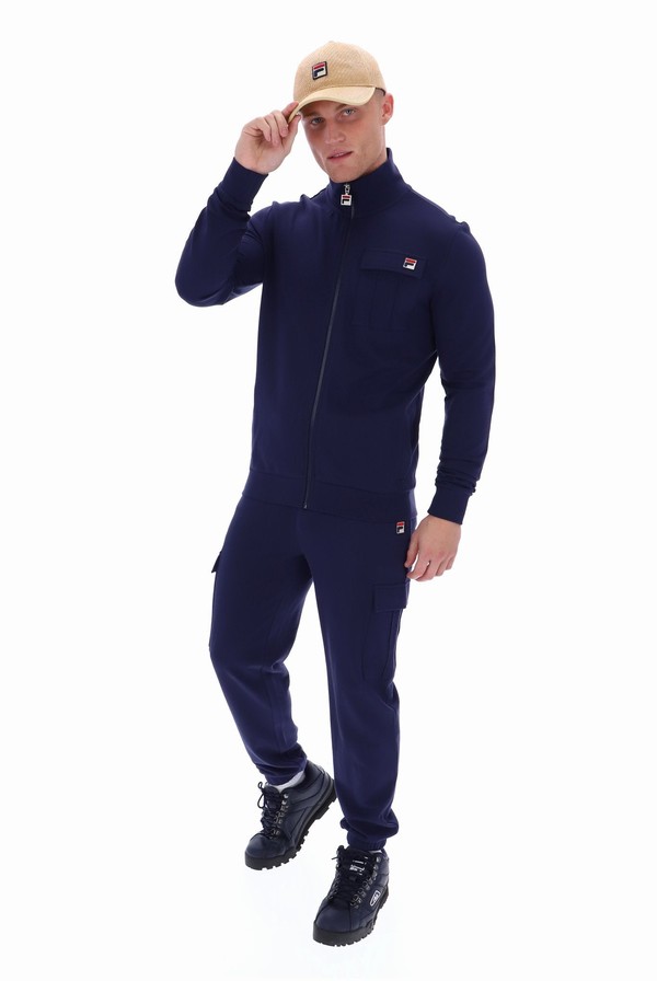 Blue Fila Micah Cargo Pocket Men Tracksuits | 5483DNFIY