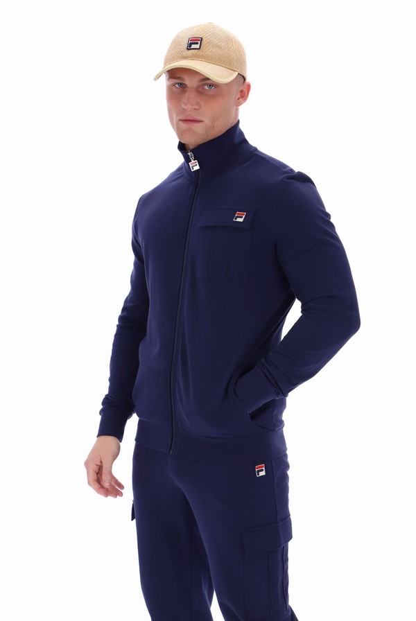 Blue Fila Micah Cargo Pocket Men Tracksuits | 5483DNFIY