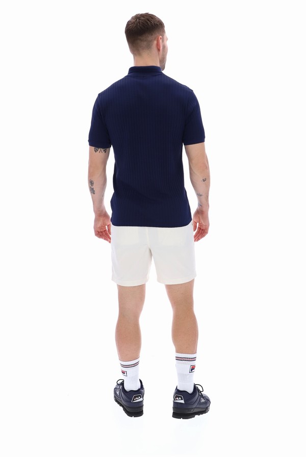 Blue Fila Pannuci Slim Fit Men Polo Shirts | 6150KLNBE