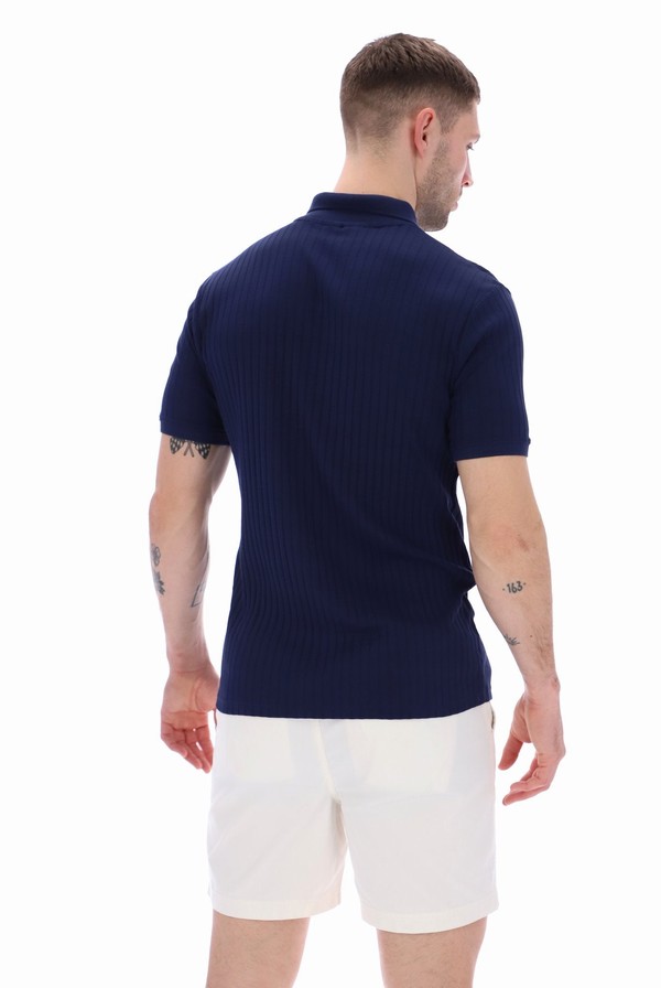 Blue Fila Pannuci Slim Fit Men Polo Shirts | 6150KLNBE