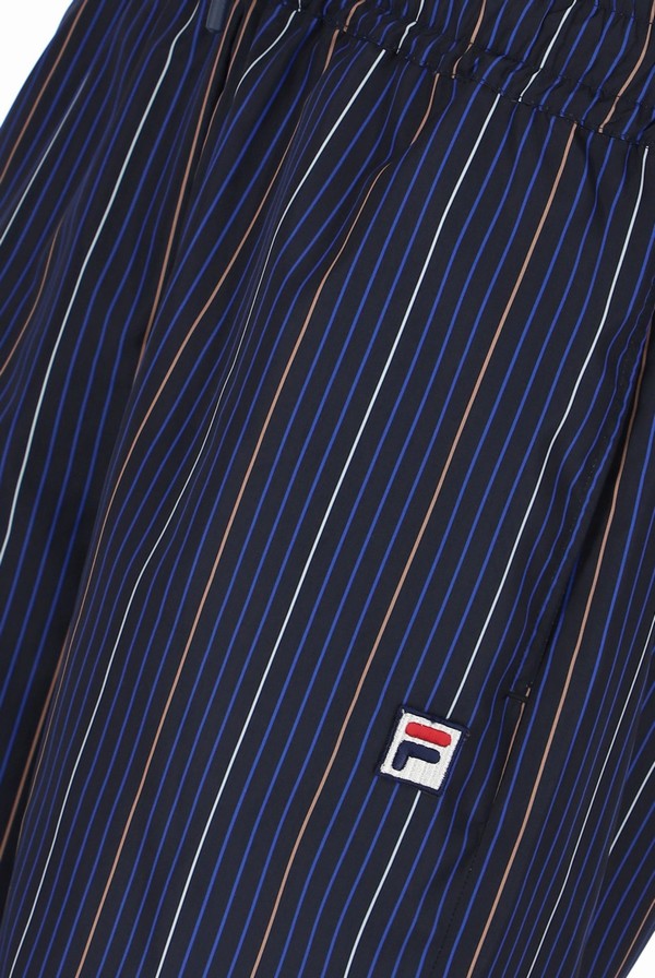 Blue Fila Pinstripe Men Shorts | 9360OYZGQ