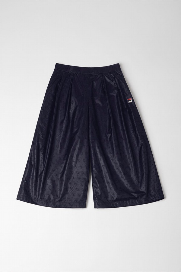 Blue Fila Pleated Flared Women Bottoms | 1643FQVWC