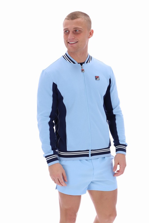 Blue Fila Settanta Baseball Men Track Top | 4268PRDUK