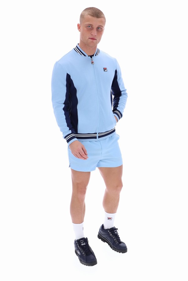 Blue Fila Settanta Baseball Men Track Top | 4268PRDUK