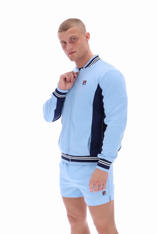 Blue Fila Settanta Baseball Men Track Top | 4268PRDUK