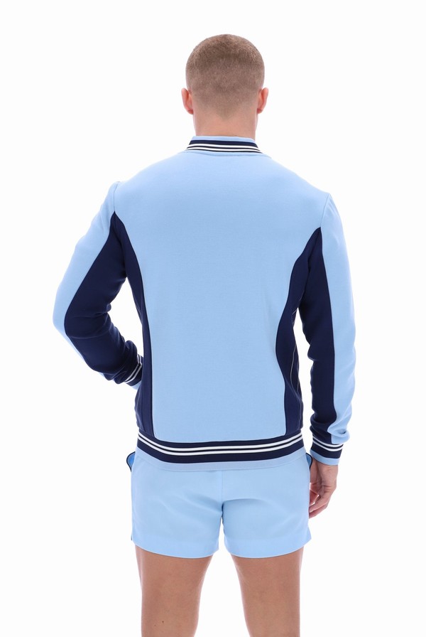 Blue Fila Settanta Baseball Men Track Top | 4268PRDUK