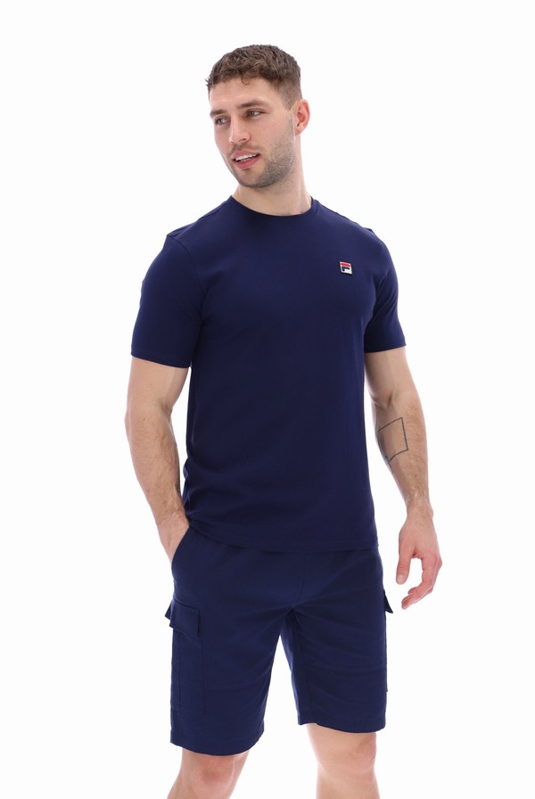 Blue Fila Sunny Essential Men T-shirts | 2719GUSPX