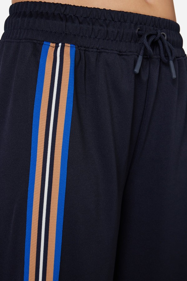 Blue Fila Tape Detail Flared Women Bottoms | 1430CXNER