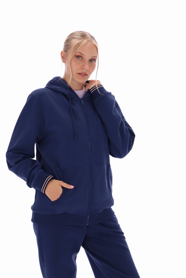 Blue Fila Tenconi Zip Up Men Hoodie | 9136WOMDJ