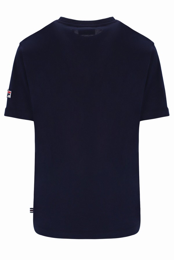 Blue Fila Tennis Player Graphic Men T-shirts | 5063KPFUA