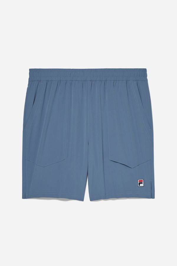 Blue Fila Tennis Woven Court Men Shorts | 6458GCJLS