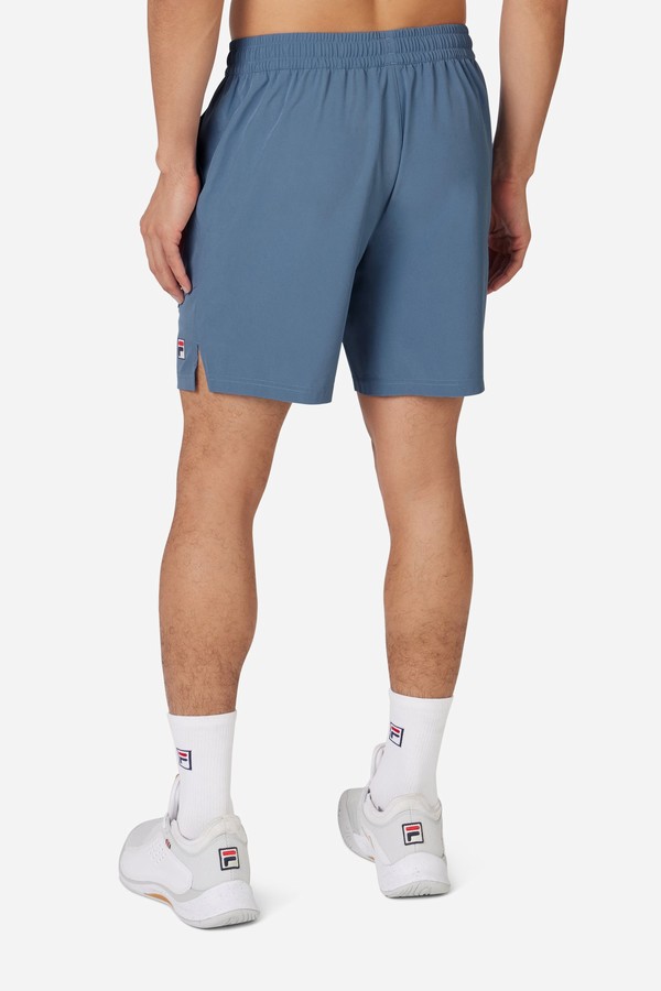 Blue Fila Tennis Woven Court Men Shorts | 6458GCJLS