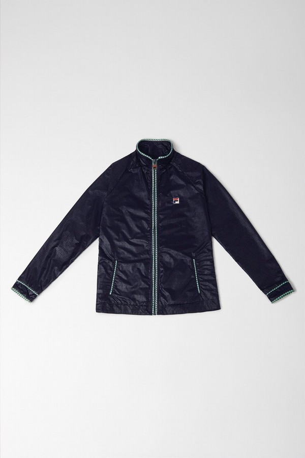 Blue Fila Track Women Jackets | 7594RQDVM