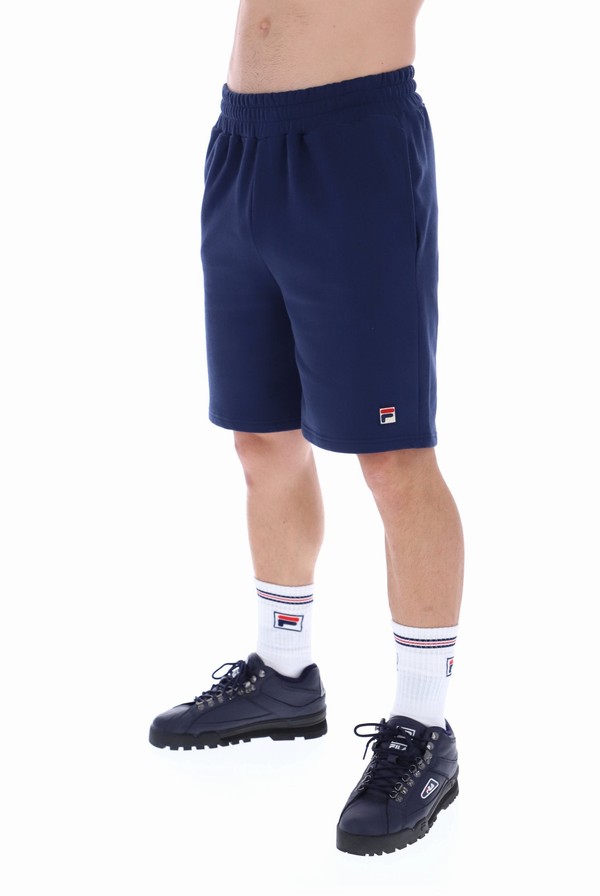 Blue Fila Vico Cotton Men Shorts | 7354QSXKO