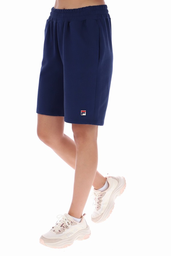 Blue Fila Vico Cotton Men Shorts | 7354QSXKO