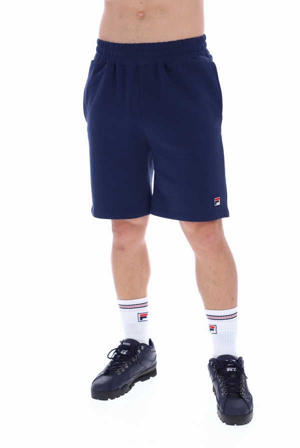 Blue Fila Vico Cotton Men Shorts | 7354QSXKO