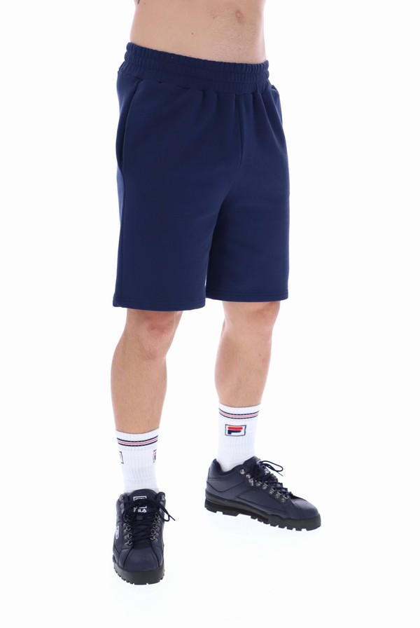 Blue Fila Vico Cotton Men Shorts | 7354QSXKO