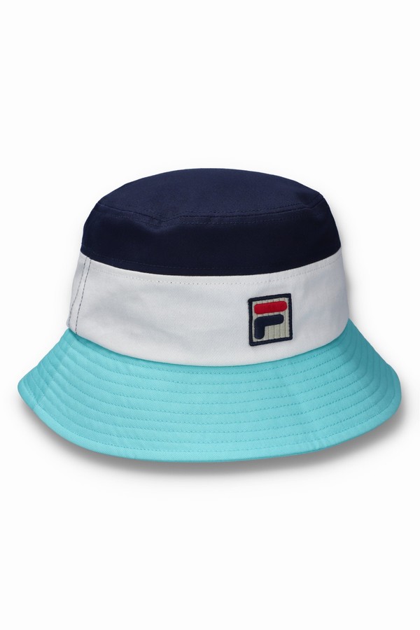 Blue / Navy Fila Leader Bucket Men Hats | 1975BCEGO