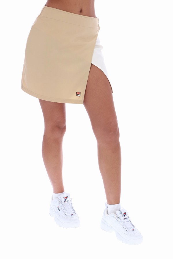 Brown Fila Dionne Wrap Women Skirts | 7594BQGNW