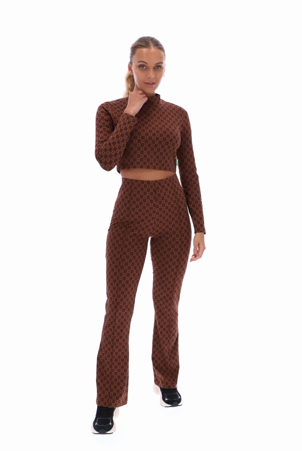 Brown Fila Tori Long Sleeved Women Tops | 3507VCLNH