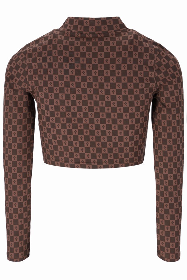 Brown Fila Tori Long Sleeved Women Tops | 3507VCLNH