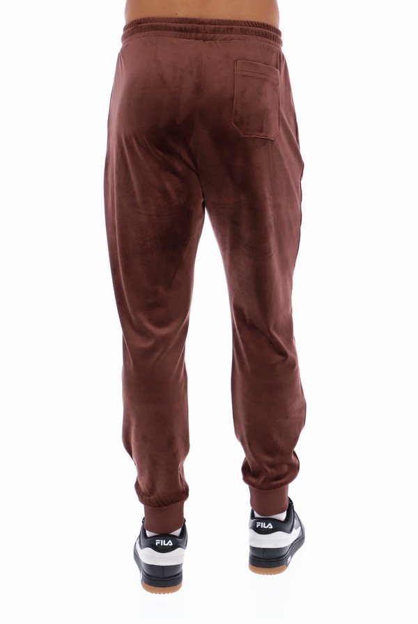 Brown / Grey Fila Lir Velour Men Bottoms | 3109EGHKQ