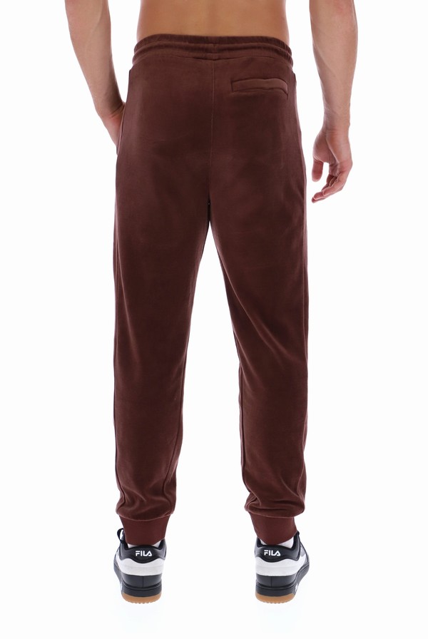 Brown / Grey Fila Terence Velour Men Bottoms | 3421BWGVU