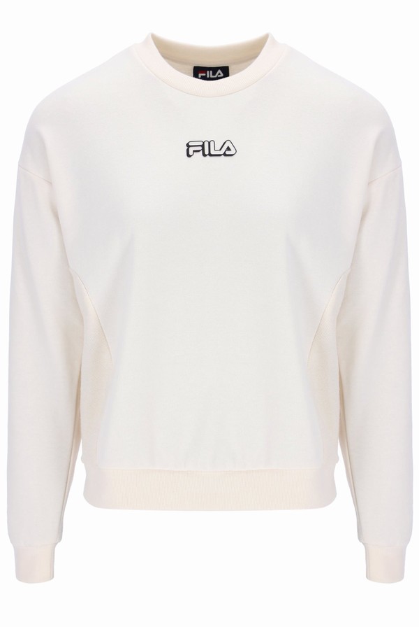 Cream Fila Adelaide Crew Women Co-ords | 3657AIBCJ