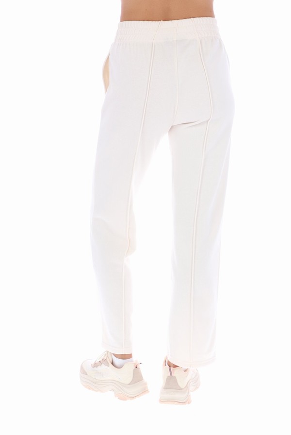 Cream Fila Brei Pintuck Open Hem Women Bottoms | 6395MRQJW