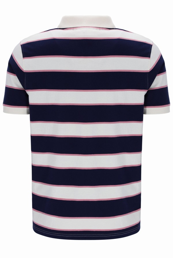 Cream Fila Edmond Yarn Dye Stripe Men Polo Shirts | 2061QTDBG