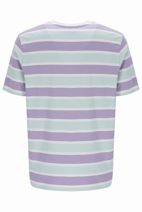 Cream Fila Grayson Yarn Dye Stripe Men T-shirts | 1327OUHWR