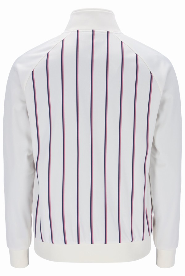 Cream Fila Hudson Striped Men Track Top | 3957VTKSO