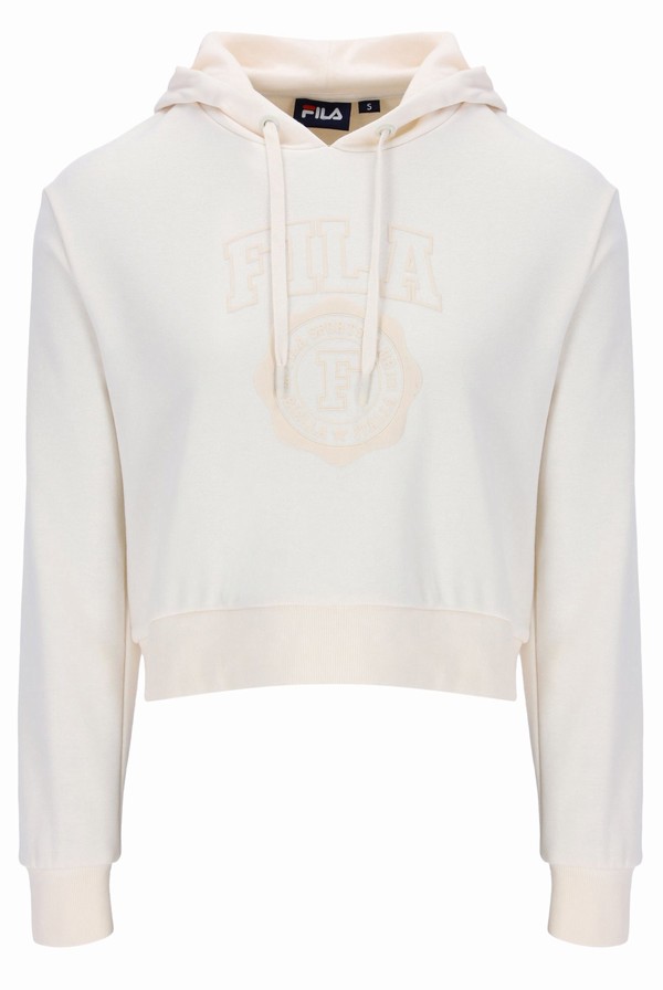 Cream Fila Kelley Boxy Women Hoodie | 1462QIDVO