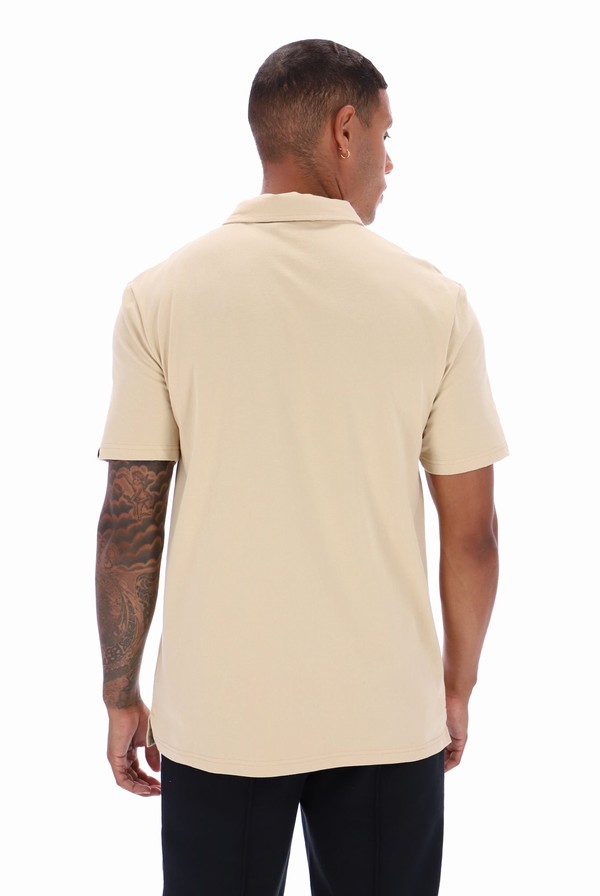 Cream Fila Lippi Minimal Men Polo Shirts | 2504IDJCM