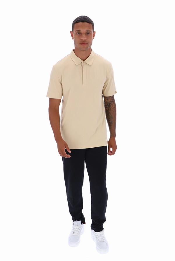 Cream Fila Lippi Minimal Men Polo Shirts | 2504IDJCM