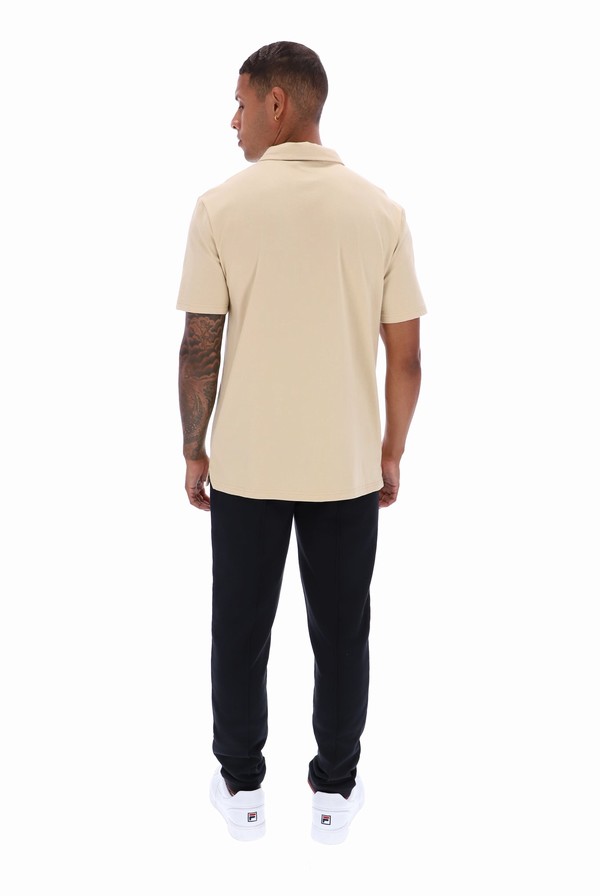 Cream Fila Lippi Minimal Men Polo Shirts | 2504IDJCM